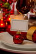 Christmas place setting with card