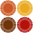 Lace Doily Place Mats, Harvest Colors