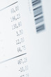 Financial document on white background