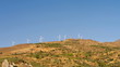 Wind turbines in the mountains, Greece.