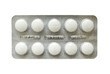 Pack of pills isolated on white background