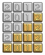 New Year's 2012 inscription of silver and gold bullion