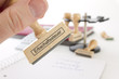 Stempel mit Aufschrift Erbschaftssteuer