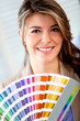 Designer with a color palette