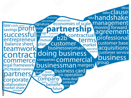 Vector: "PARTNERSHIP" Tag Cloud (business contract handshake teamwork) "PARTNERSHIP" Tag Cloud (business contract handshake teamwork)