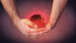 Hands holding a 3d planet globe with Christmas videos