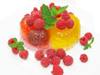 fruit jelly dessert with fresh raspberry fruit jelly dessert with fresh raspberry