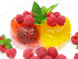 fruit jelly dessert with fresh raspberry berries fruit jelly dessert with fresh raspberry berries