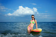 Sexy surf girl on the beach