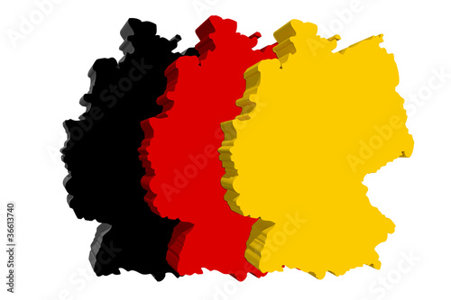 Illustration: Deutschland Fahne 3D Deutschland Fahne 3D