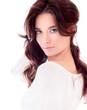 Beautiful woman with green eyes Beautiful woman with green eyes