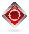 red vector button "refresh"