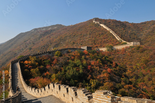 Photo: Grande muraille de Chine en automne. Grande muraille de Chine en automne.