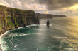 Cliffs of Moher at sunset, Co. Clare, Ireland Cliffs of Moher at sunset, Co. Clare, Ireland