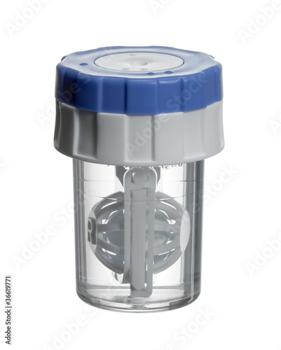 Photo: clear contact lens container clear contact lens container