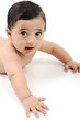Naked cute baby isolated on white background