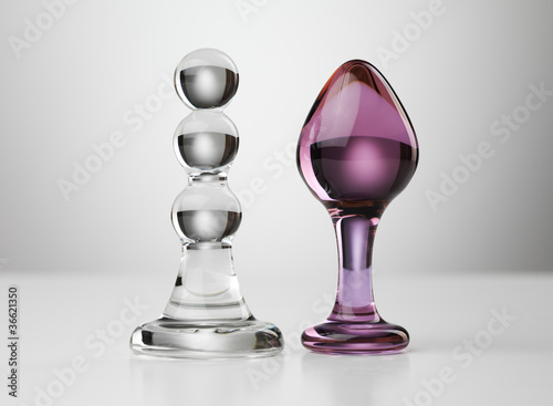 Photo: Two glass butt plugs Two glass butt plugs