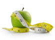 apple and measuring tape