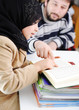 Muslim girl learning, back to school