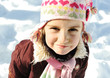 Photo: Little girl portrait in snow, winter Little girl portrait in snow, winter