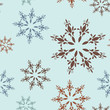 seamless pattern with snowflakes