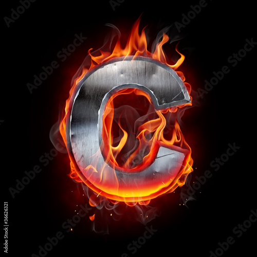 Illustration: Hot metal letter Hot metal letter