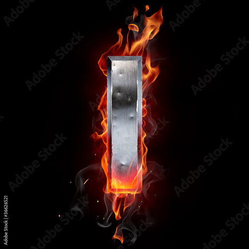 Illustration: Hot metal letter Hot metal letter