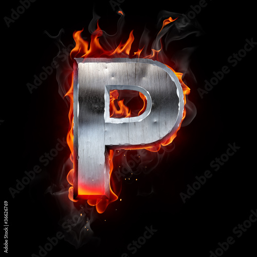 Illustration: Hot metal letter Hot metal letter