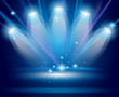 Magic Spotlights with Blue rays