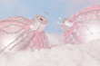Soft pink christmas baubles