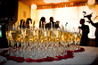 Champagne glasses at the party Champagne glasses at the party