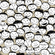 Crowd of funny peoples, seamless background for your design