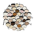 Crowd of funny peoples, sketch for your design