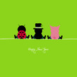 Image : Sitting Ladybug, Chimney Sweeper & Pig