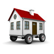 Stylized motorhome on a white background