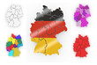 Three-dimensional map of Germany Three-dimensional map of Germany