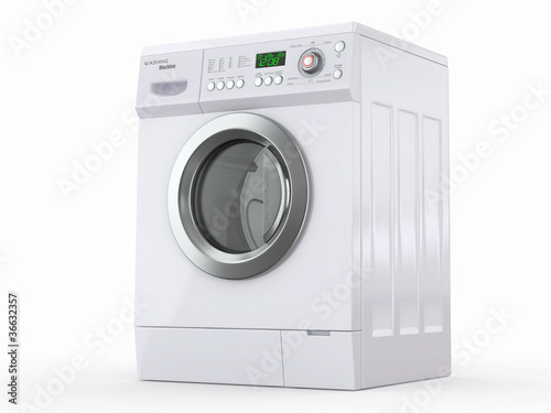Illustration: Washing machine. 3d Washing machine. 3d