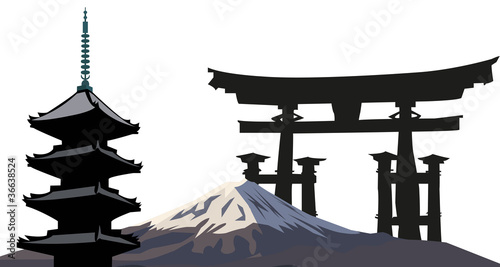 Vector: Japanese Landmarks Japanese Landmarks