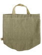 green shopping fabric bag on white isolated background