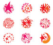 Vector: A collection of festive stars A collection of festive stars