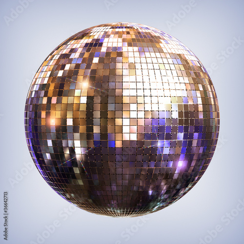 Illustration: Disco ball - isolated with clipping path Disco ball - isolated with clipping path