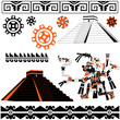 Mayan patterns on white