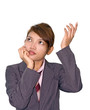 portrait of a young thinking girl ......