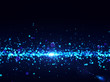 Blue lights - abstract particles flow. Blue lights - abstract particles flow.