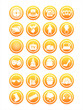 set of 21 orange web signs