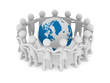 Conceptual image of teamwork. Isolated 3D on white Conceptual image of teamwork. Isolated 3D on white