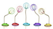 Table lamps, isolated