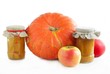 orange pumpkin,apples and jam