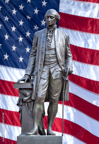 Photo: Isolated statue of George Washington, Independence Halll Isolated statue of George Washington, Independence Halll