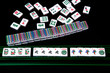 A winning Mahjong hand on black background.